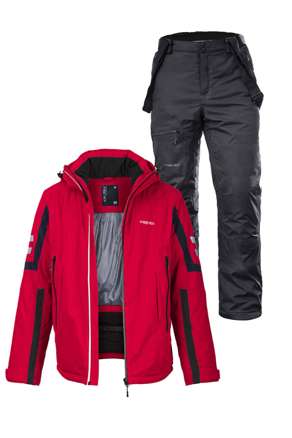 Мужской лыжный костюм FREEVER 21711-42 красный