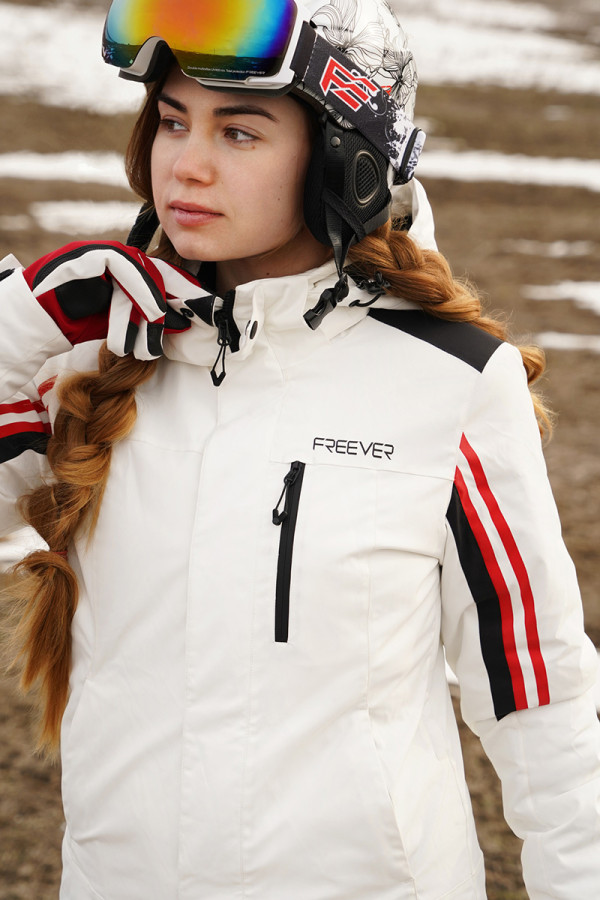 Гірськолижна куртка жіноча Freever WF 21713 біла, Фото №5 - freever.ua