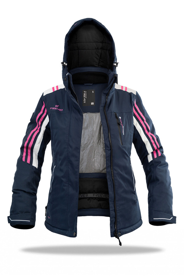 Горнолыжная куртка женская Freever WF 21713 синяя - freever.ua