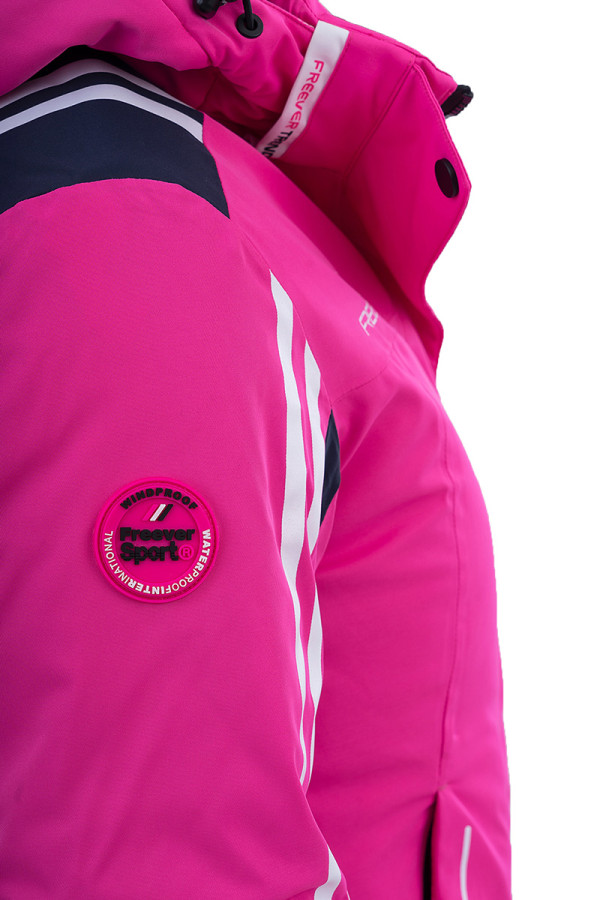 Горнолыжная куртка женская Freever WF 21713 малиновая, Фото №6 - freever.ua