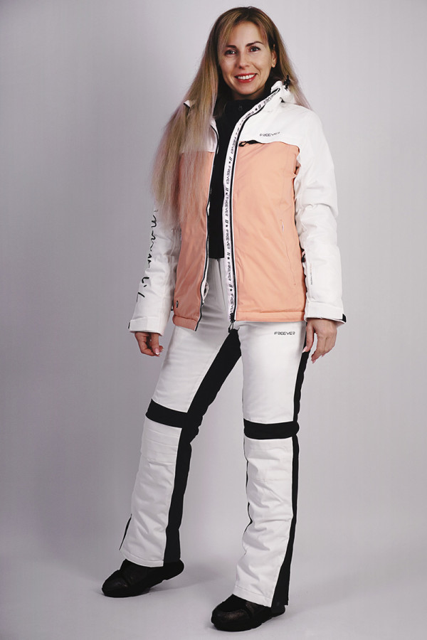 Жіночий лижний костюм FREEVER 21714 персиковий, Фото №5 - freever.ua
