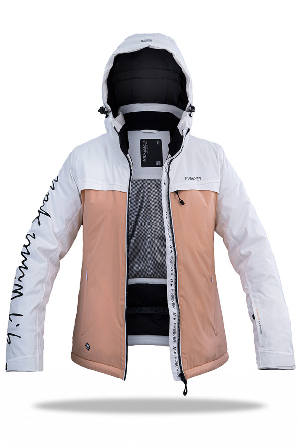 Горнолыжная куртка женская Freever WF 21714 персиковая, Фото №2 - freever.ua