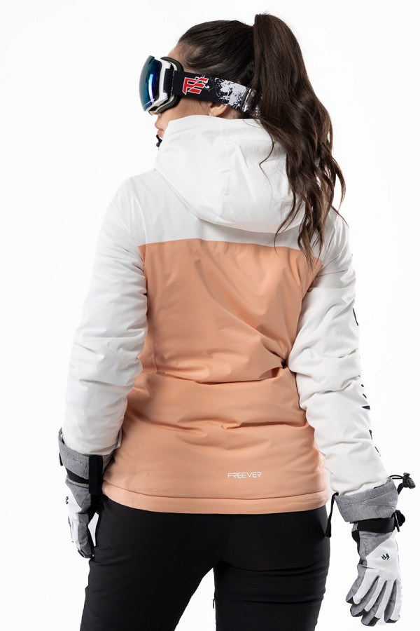 Гірськолижна куртка жіноча Freever WF 21714 персикова, Фото №7 - freever.ua