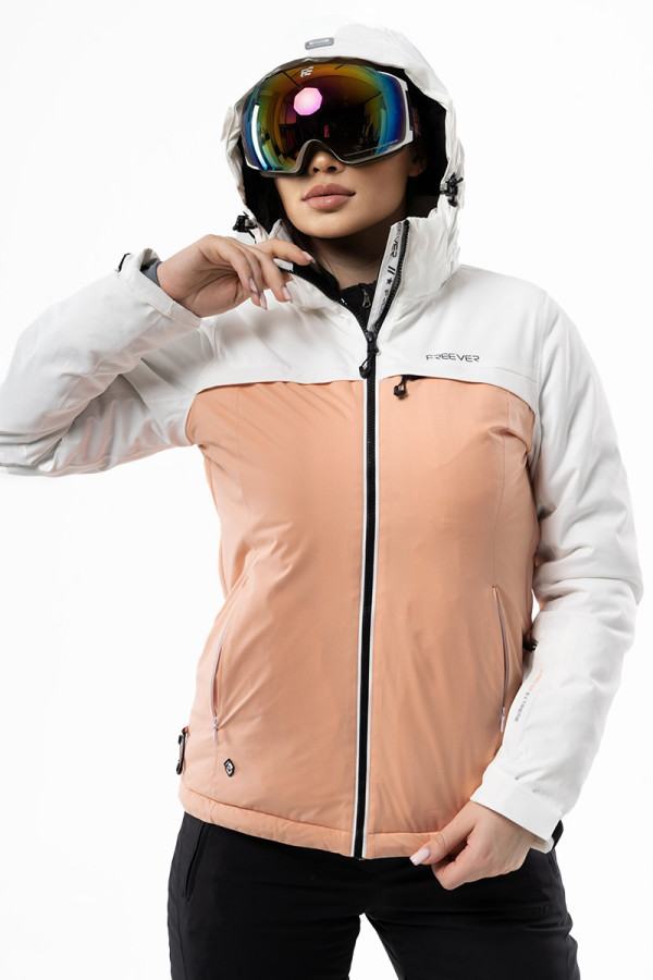 Гірськолижна куртка жіноча Freever WF 21714 персикова