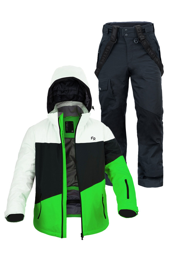 Мужской лыжный костюм FREEVER 21721-21692 салатовый