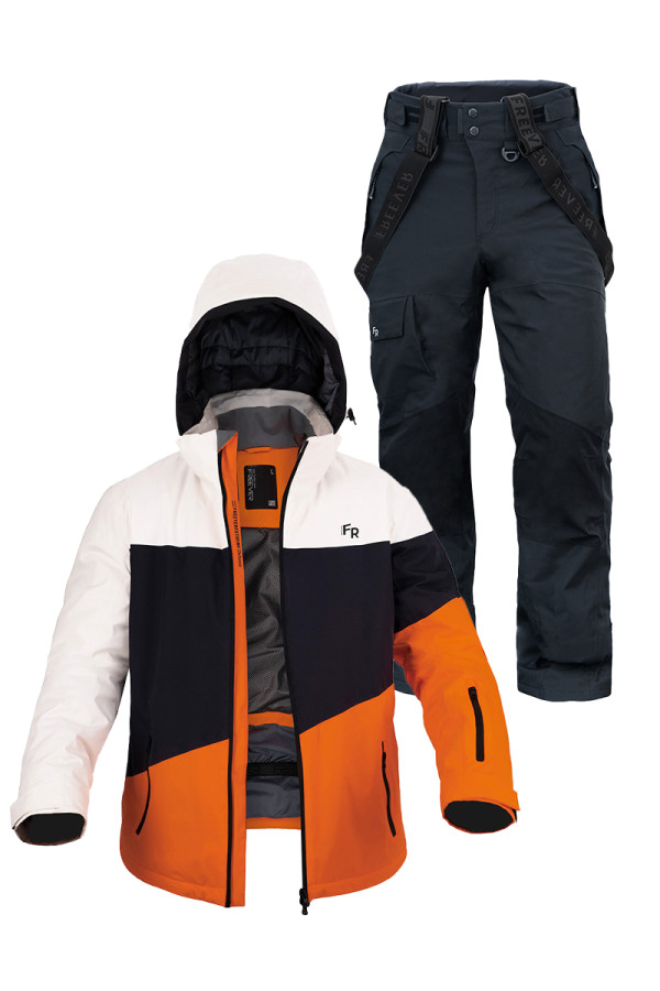Чоловічий лижний костюм FREEVER 21721-21692 помаранчевий - freever.ua