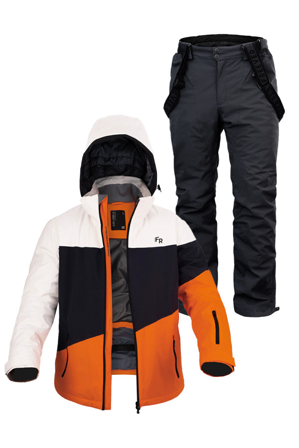 Мужской лыжный костюм FREEVER 21721-21693 оранжевый - freever.ua