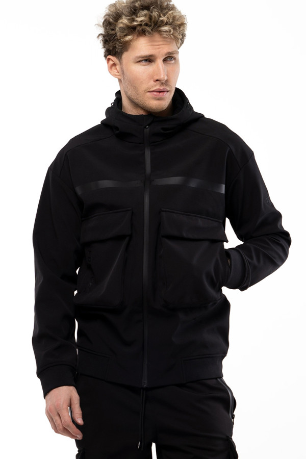 Кофта windstopper чоловіча Freever AF 21723 чорна, Фото №2- freever.ua
