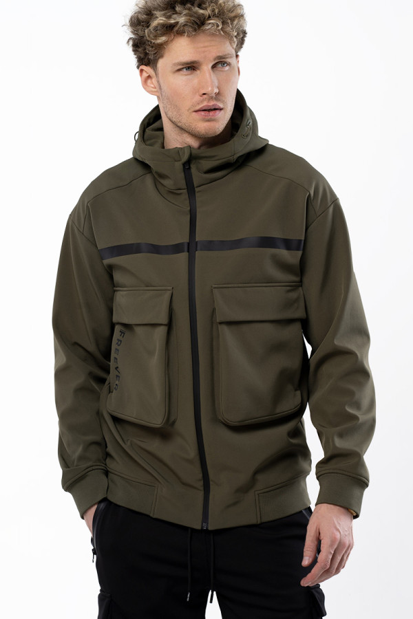 Кофта windstopper чоловіча Freever AF 21723 хакі, Фото №3- freever.ua