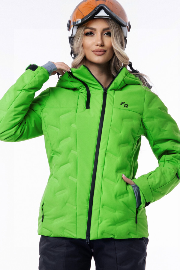 Горнолыжная куртка женская Freever AF 21764 зеленая