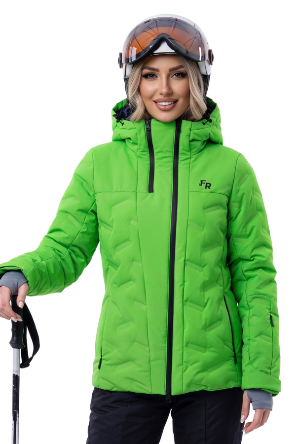 Горнолыжная куртка женская Freever AF 21764 зеленая