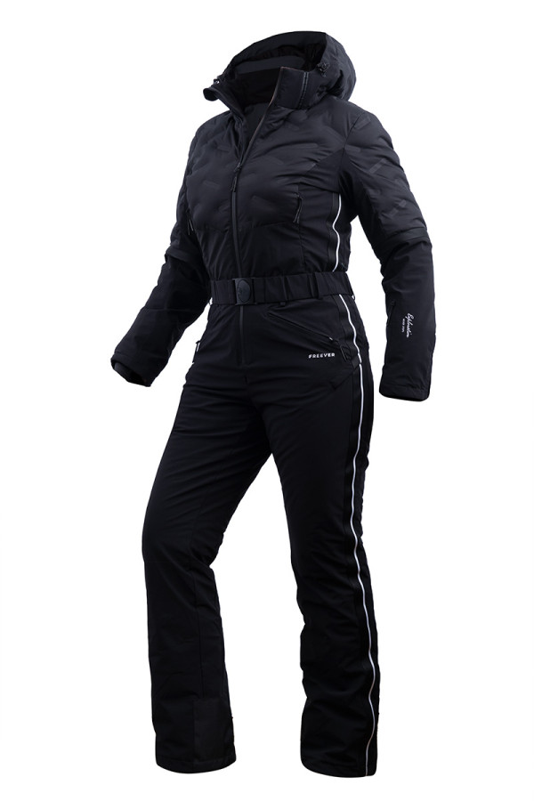 Комбинезон горнолыжный женский Freever AF 21765 черный - freever.ua