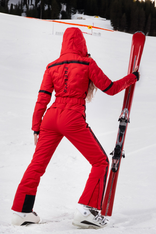 Комбинезон горнолыжный женский Freever AF 21765 красный, Фото №5 - freever.ua
