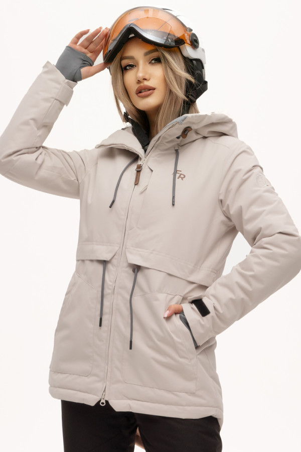 Гірськолижна куртка жіноча Freever AF 21767 бежева, Фото №2 - freever.ua