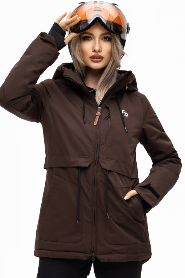 Гірськолижна куртка жіноча Freever AF 21767 коричнева - freever.ua