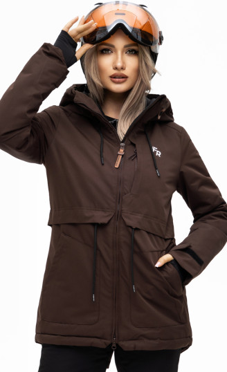 Горнолыжная куртка женская Freever AF 21767 коричневая