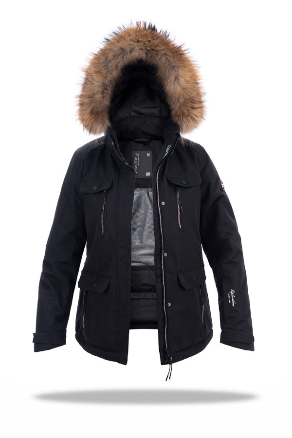 Горнолыжная куртка женская Freever AF 21768 черная - freever.ua
