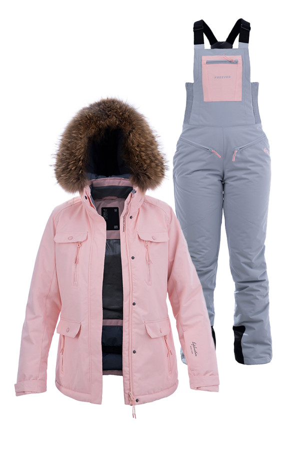 Жіночий лижний костюм FREEVER 21768 рожевий - freever.ua