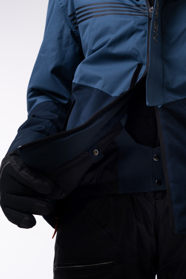 Гірськолижна куртка чоловіча Freever AF 21786 синя, Фото №12 - freever.ua