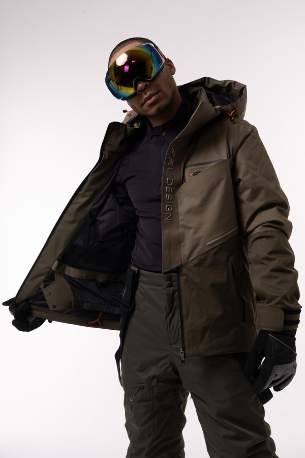 Гірськолижна куртка чоловіча Freever AF 21786 хакі, Фото №12 - freever.ua
