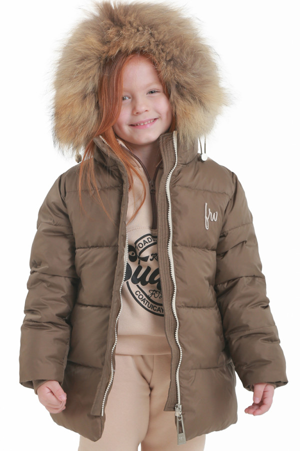 Куртка дитяча подовжена Freever UF21801 хакі, Фото №3 - freever.ua