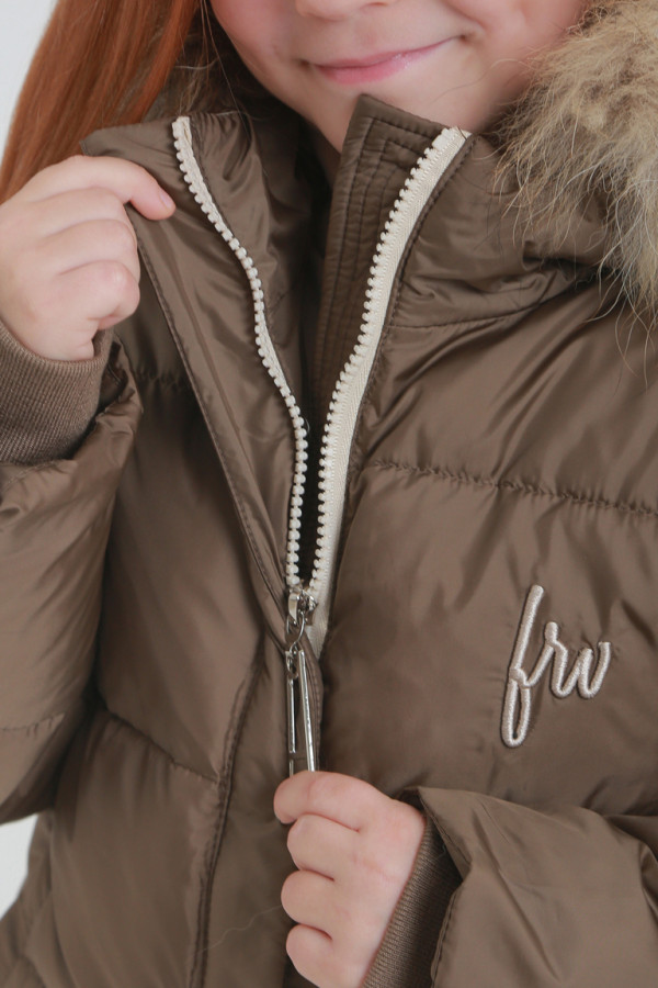Куртка детская удлиненная Freever UF21801 хаки, Фото №2 - freever.ua