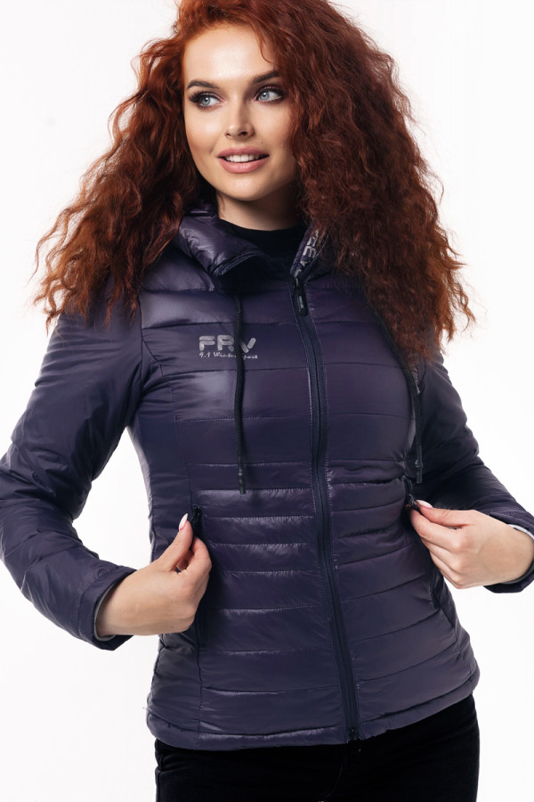Демісезонна куртка жіноча Freever WF 2186 фіолетова, Фото №2 - freever.ua