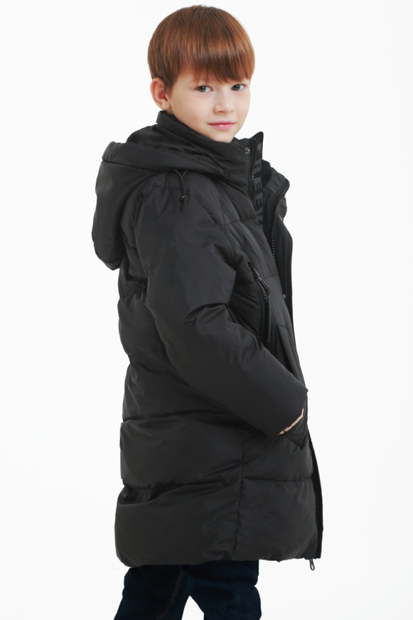 Куртка дитяча подовжена Freever UF21861 152 чорна, Фото №3 - freever.ua