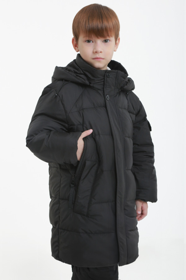 Куртка дитяча подовжена Freever UF21861 152 чорна - freever.ua
