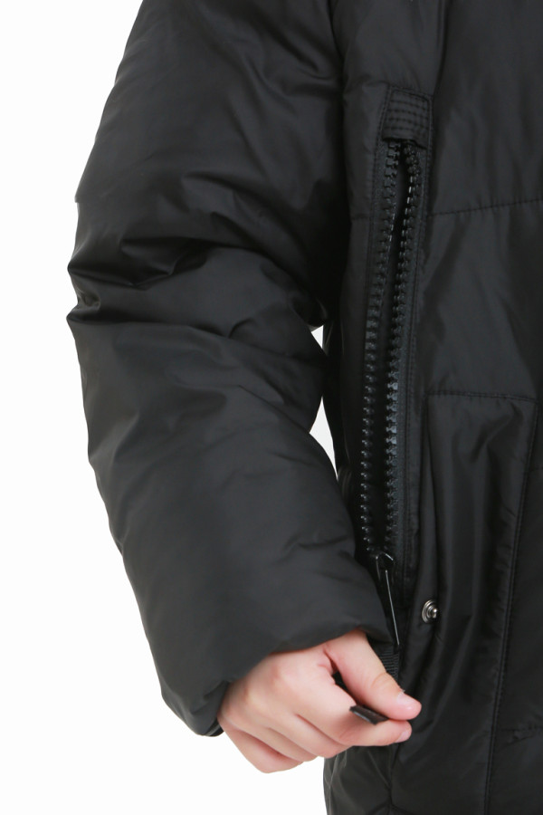 Куртка дитяча подовжена Freever UF21861 152 чорна, Фото №5 - freever.ua