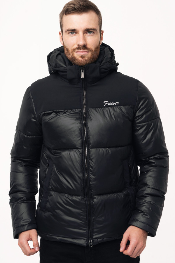 Зимняя куртка мужская Freever AF 2205 черная, Фото №2 - freever.ua