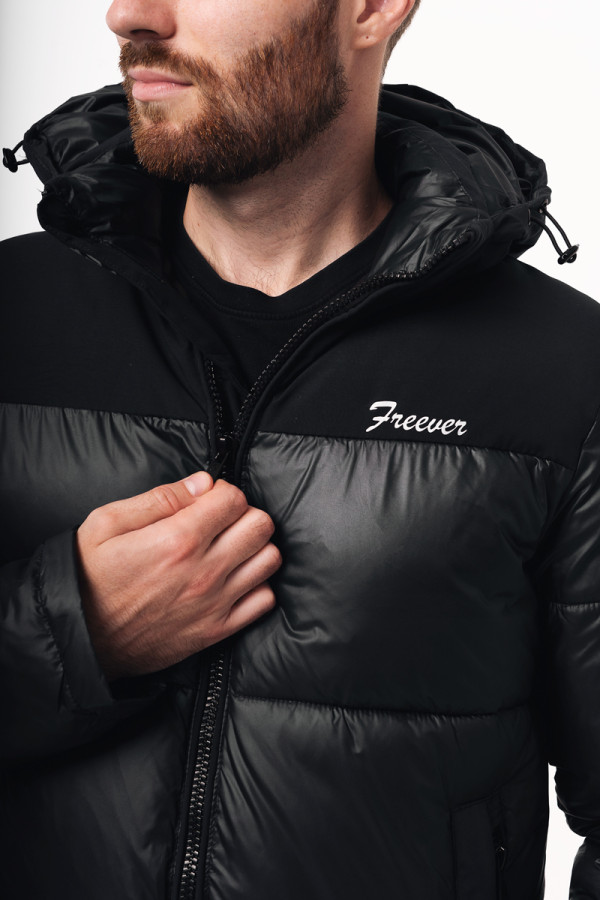 Зимова куртка чоловіча Freever AF 2205 чорна, Фото №8 - freever.ua