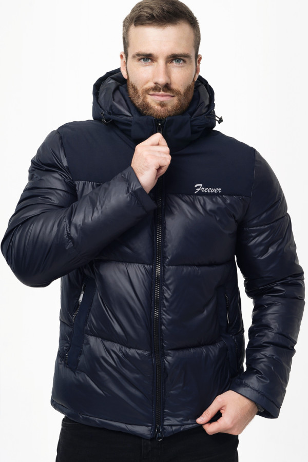 Зимова куртка чоловіча Freever AF 2205 темно-синя - freever.ua