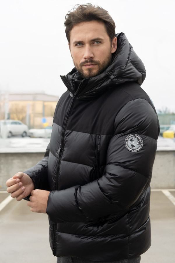 Пуховик чоловічий Freever NF 22722 чорний, Фото №10- freever.ua