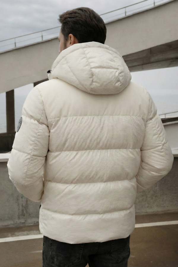 Пуховик чоловічий Freever NF 22722 молочний, Фото №5- freever.ua