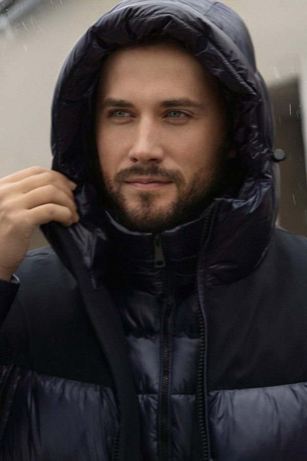 Пуховик чоловічий Freever NF 22722 синій, Фото №9- freever.ua