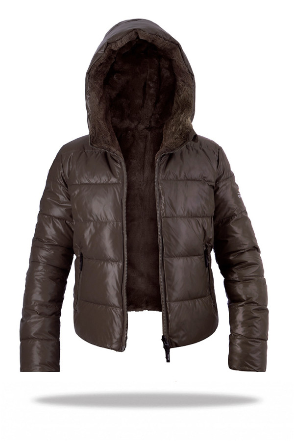 Куртка женская Freever AF 2277 коричневая - freever.ua