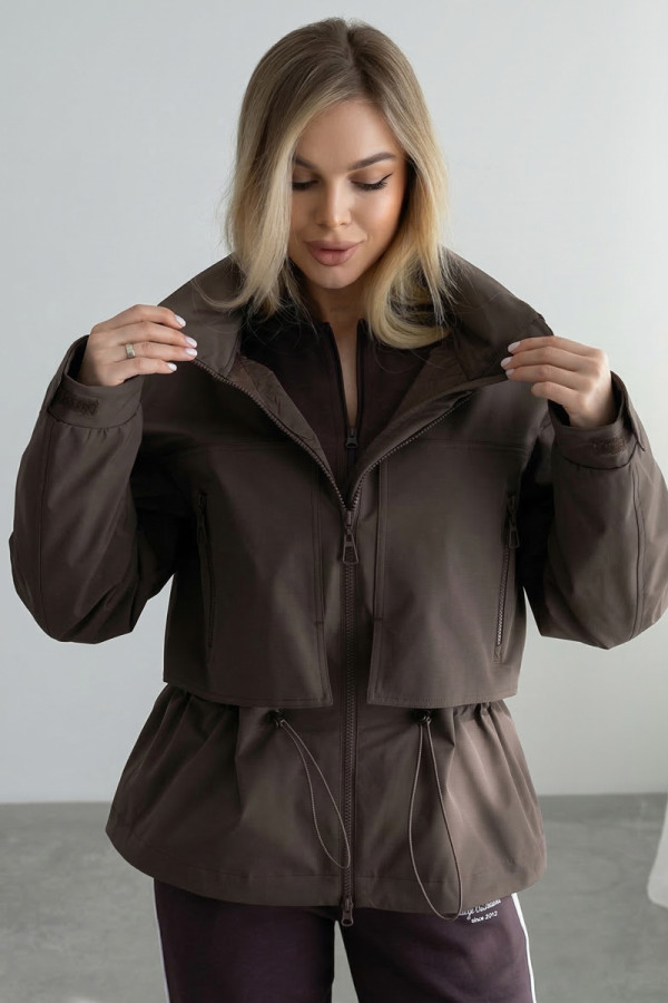 Жіноча куртка Freever NF 229602 коричнева, Фото №6- freever.ua