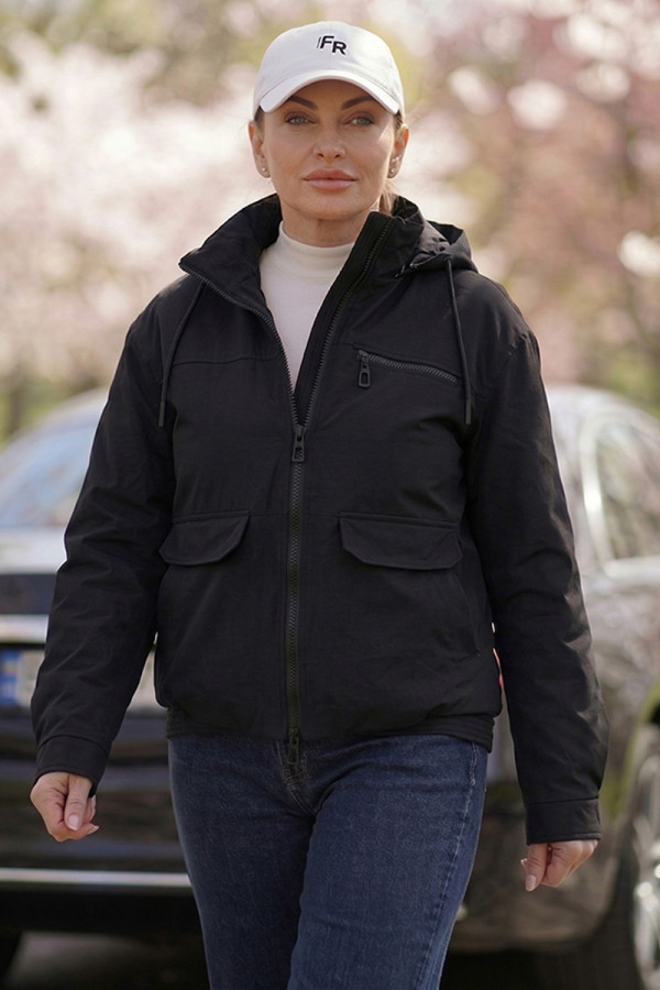 Жіноча куртка Freever NF 229620 чорна, Фото №3- freever.ua