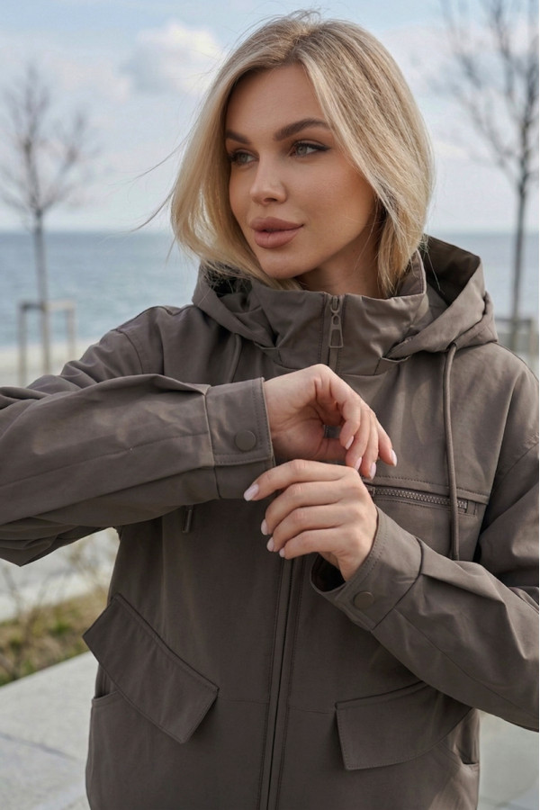 Жіноча куртка Freever NF 229620 коричнева, Фото №3- freever.ua