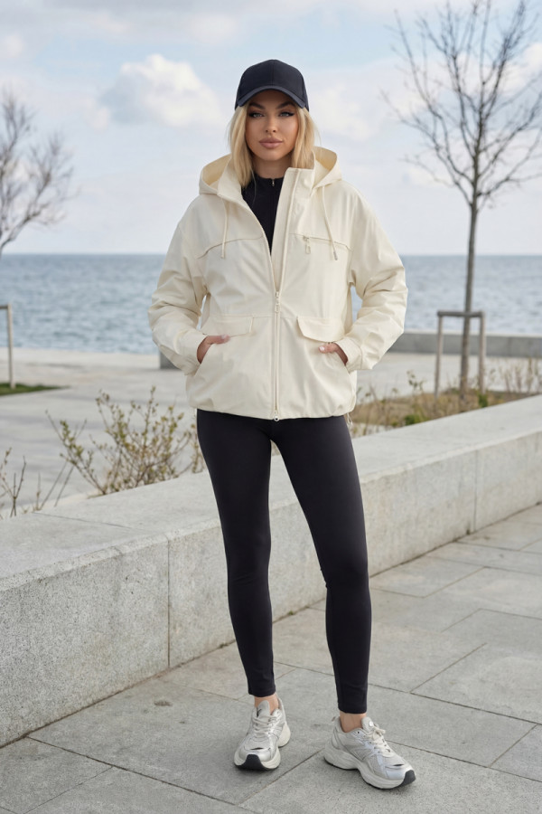 Жіноча куртка Freever NF 229620 молочна, Фото №4- freever.ua