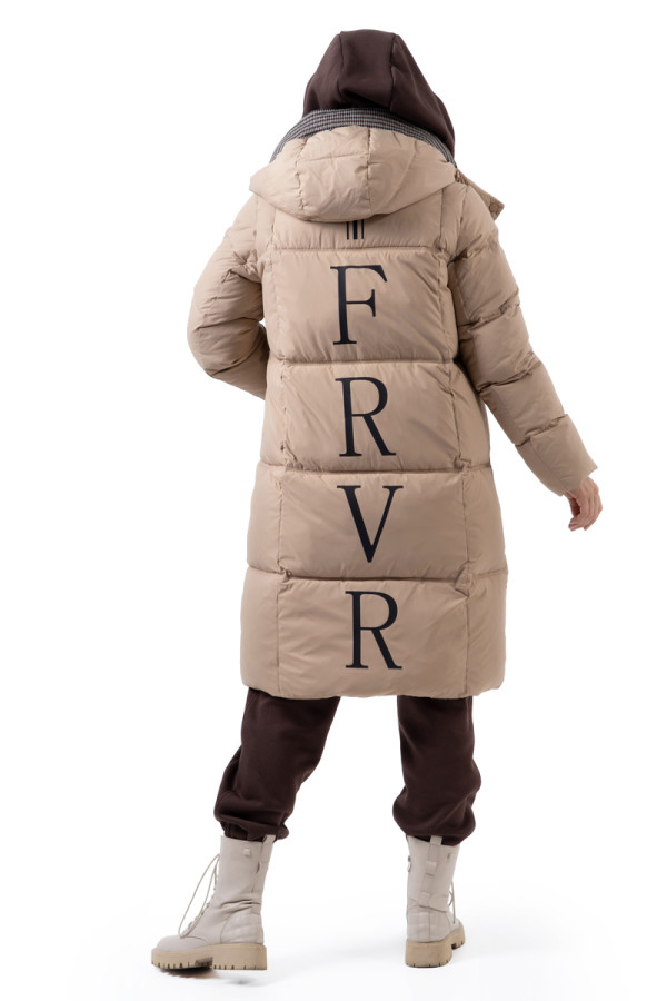 Пальто женское Freever NF 22980 бежевое, Фото №3- freever.ua