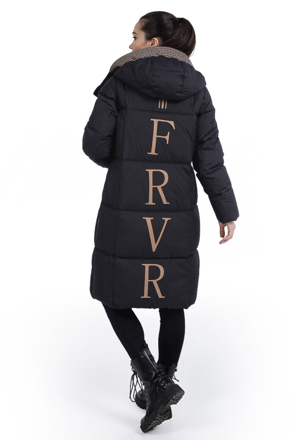 Пальто жіноче Freever NF 22980 чорне, Фото №5- freever.ua