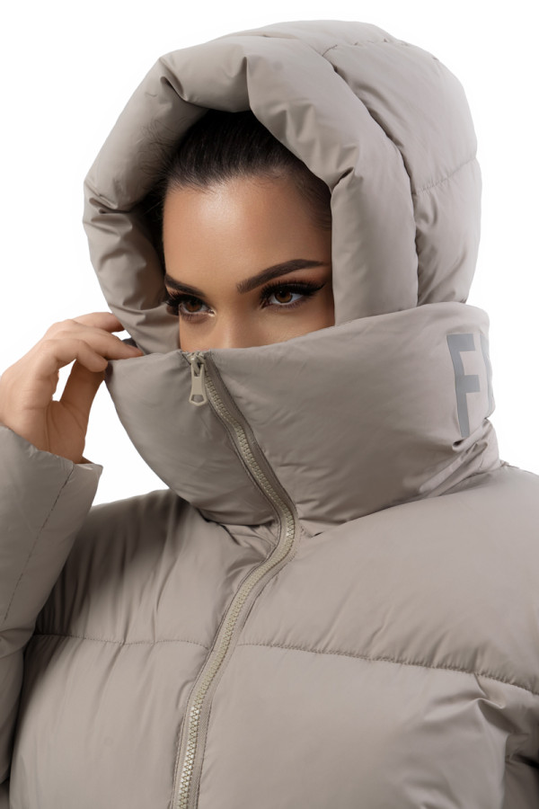 Жіноча куртка Freever NF 22990 бежева, Фото №4- freever.ua