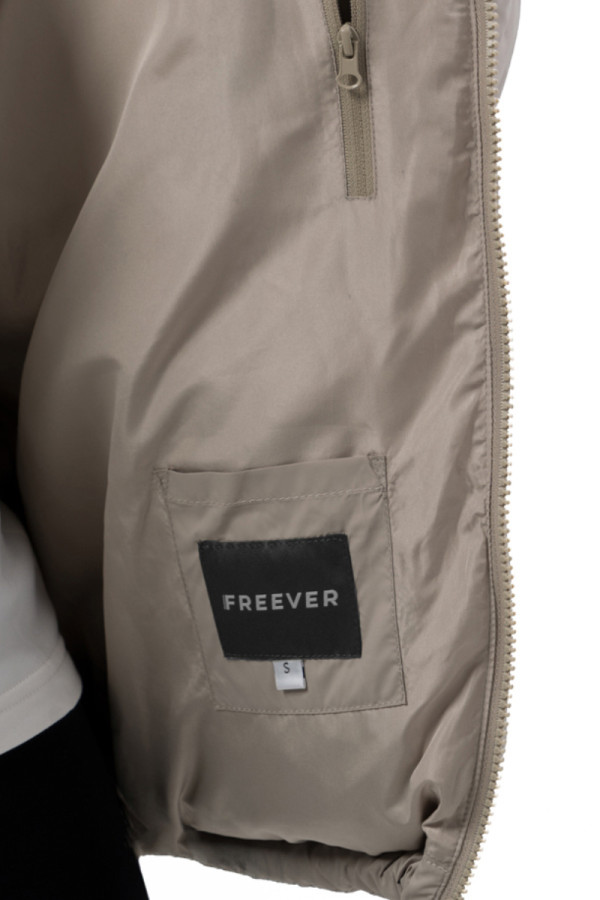 Женская куртка Freever NF 22990 бежевая, Фото №3- freever.ua