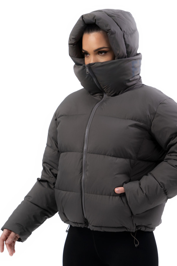 Жіноча куртка Freever NF 22990 сіра, Фото №5- freever.ua