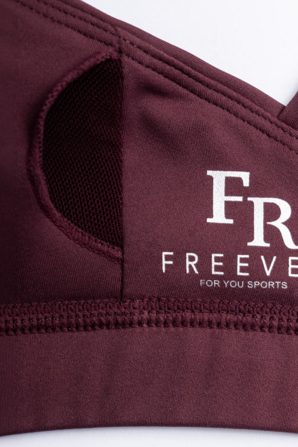 Спортивний топ для фітнесу жіночий Freever AF 2303 бордовий, Фото №4- freever.ua