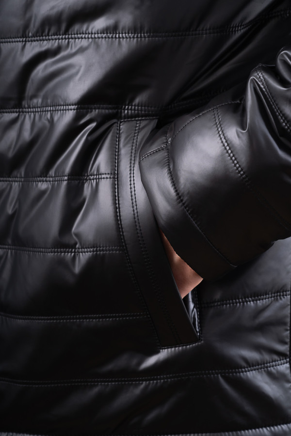 Куртка на верблюжій вовні чоловіча Freever UF 2319 чорна, Фото №6 - freever.ua