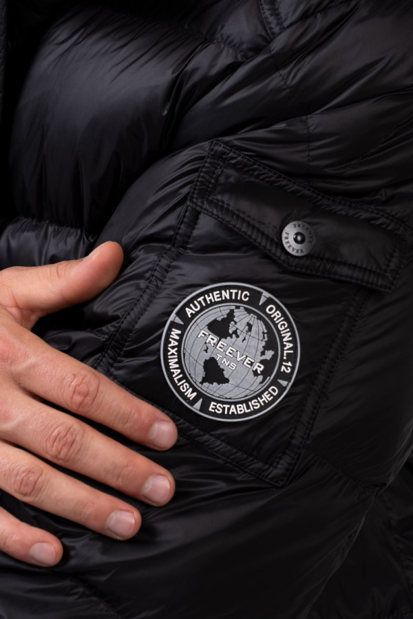 Пуховик мужской Freever NF 2406 черный, Фото №6- freever.ua