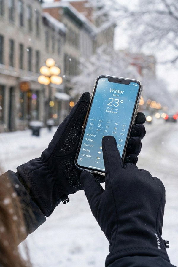 Рукавички жіночі Freever NF 2508 чорні, Фото №3- freever.ua